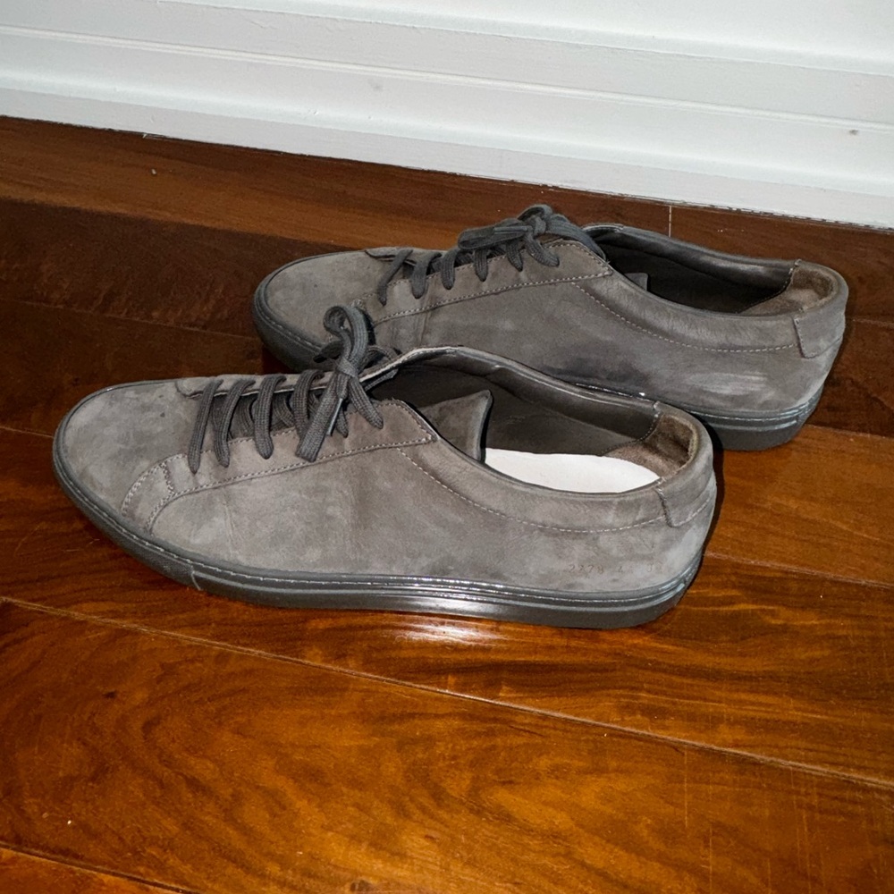 Grey suede common projects
